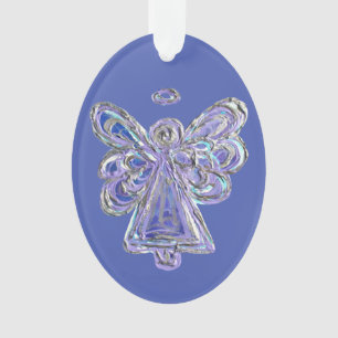 Lila Wächter Engel Weihnachtsanhänger Ornament