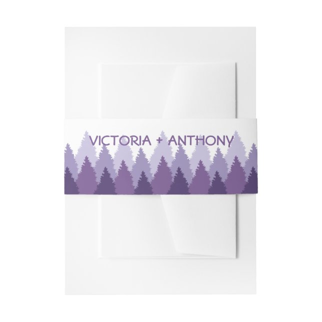 Lila Waldlandschaften Einladungsbanderole (Vorderseite Beispiel)