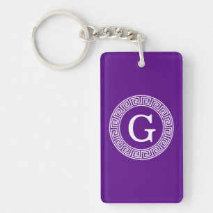 Lila, was für ein erstes Monogramm des griechische Schlüsselanhänger