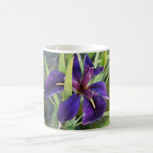 Lila Wasser-Iris Kaffeetasse