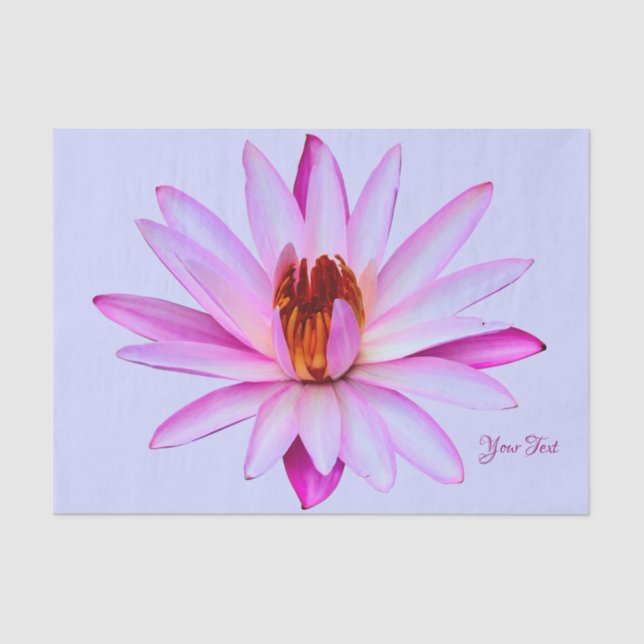 Lila Wasser-Lilien-blaue Seidenpapier (Vorderseite)