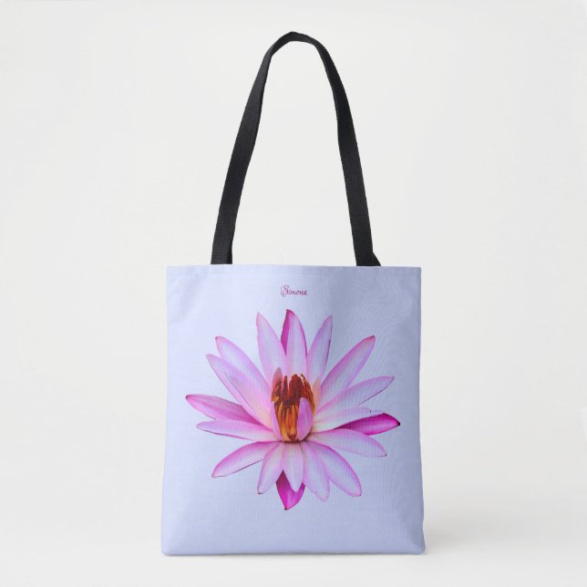 Lila Wasser-Lilien-Singrün-Schulter-Taschen-Tasche (Vorderseite)