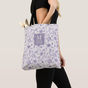 Lila Wasserfarbe Blumen Blumen Muster