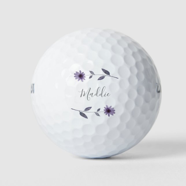 Lila Wasserfarbe Golfball (Vorderseite)