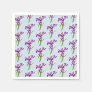 Lila Wasserfarbe Iris Florenz Serviette