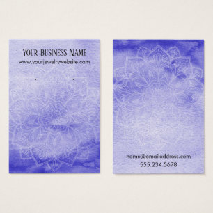 Lila Wasserfarbe Mandala Ohrensichtkarten
