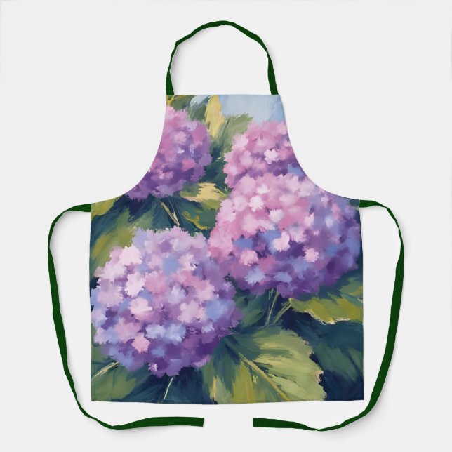 Lila Wasserfarbe Schürze (Vorderseite)