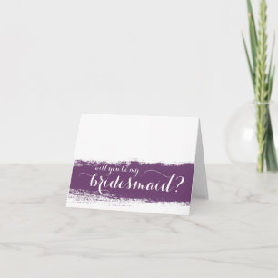 Lila Wasserfarbe Werden Sie meine Bridesmaid-Kar Einladung
