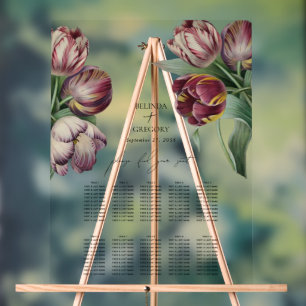 Lila Wasserfarben Hochzeitsskizze Acrylschild