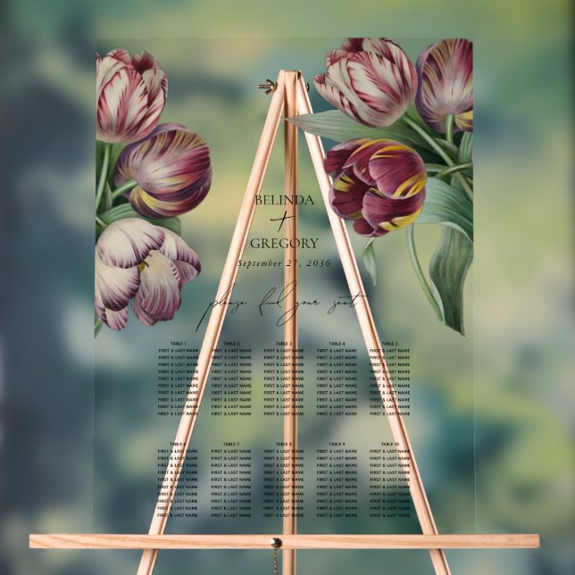 Lila Wasserfarben Hochzeitsskizze Acrylschild (Neutral)