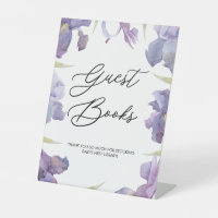 Lila Wasserfarben Iris Blumengarten Gästebücher
