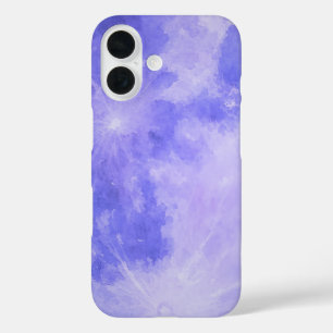 Lila Wasserfarben-Mond-Handyhülle iPhone 16 Hülle
