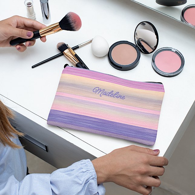 Lila Wasserfarben - Streifen Zubehörtasche (Von Creator hochgeladen)