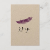 Lila Wasserfarbenfederung - RSVP