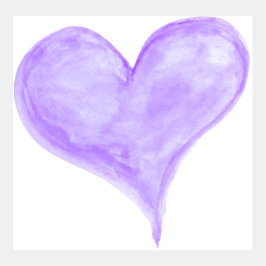 Lila Wasserfarbenherz