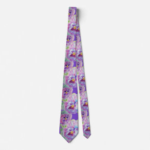 Lila Wasserfarbenmalerei Mens Neck Tie Krawatte