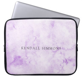 Lila Wasserfarbenspiel Laptopschutzhülle