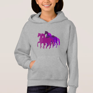Lila Wasserfarbenwelt - Reiten Hoodie