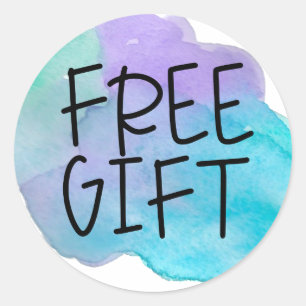 lila, wasserfarbloser Sample-Aufkleber Runder Aufkleber