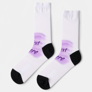 Lila Wasserfarbspritzer fügen Sie hier benutzerdef Socken