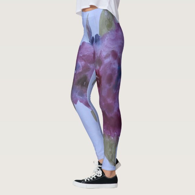 Lila wassergefärbte Leggings (Links)