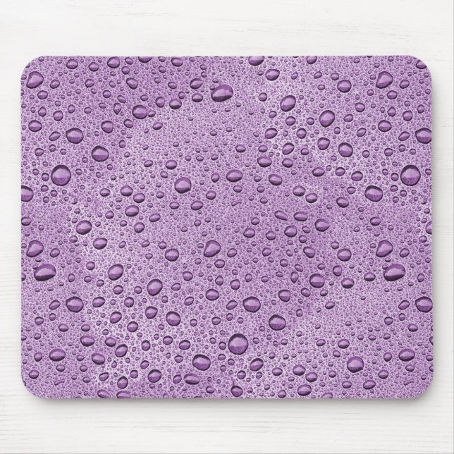 Lila Wassertröpfchen Mousepad (Vorne)