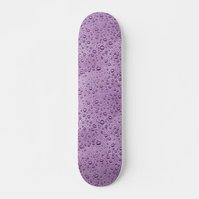 Lila Wassertröpfchen Skateboard (Vorne)