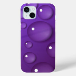 Lila Wassertropfmuster iPhone 15 Mini Hülle