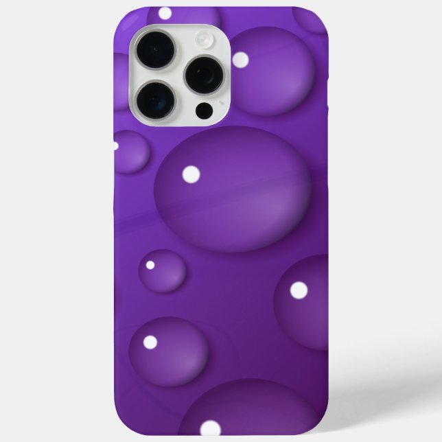 Lila Wassertropfmuster Case-Mate iPhone Hülle (Rückseite)