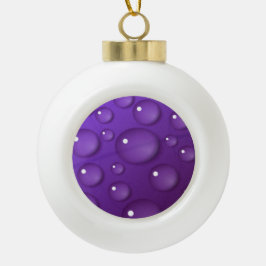 Lila Wassertropfmuster Keramik Kugel-Ornament