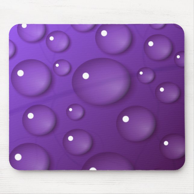 Lila Wassertropfmuster Mousepad (Vorne)