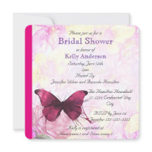 Lila Watercolor Butterfly-Brautparty