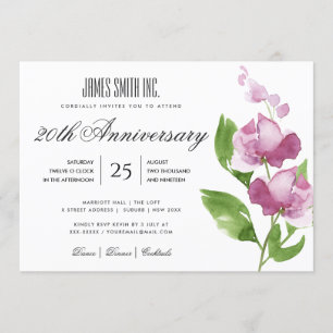 LILA WATERCOLOR FLORAL CORPORATE PARTY EINLADUNG