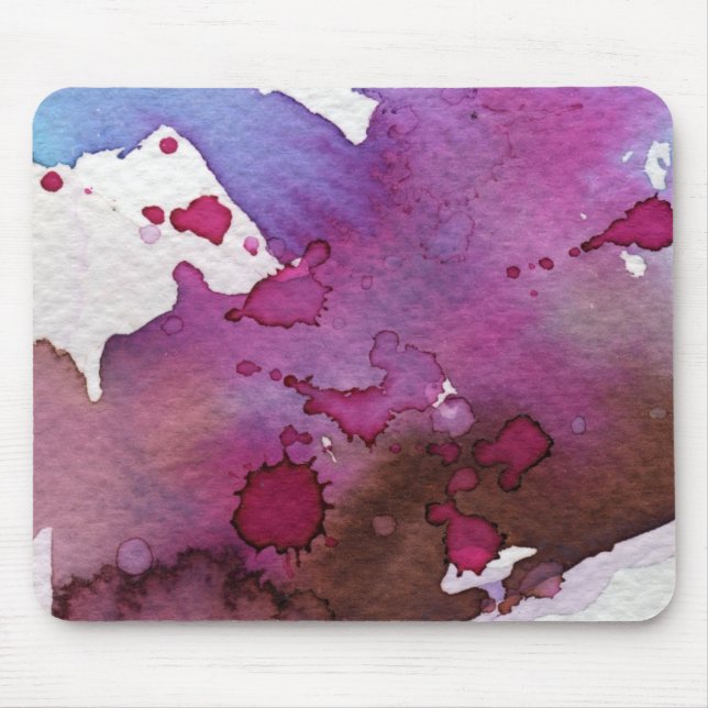 Lila Watercolor-Hintergrund Mousepad (Vorne)