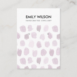 LILA WATERCOLOR-HUNDEN MIT KLEINEN PINKEN VISITENKARTE