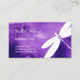 Lila Watercolor-Libellen-Geschäfts-Karten Visitenkarte