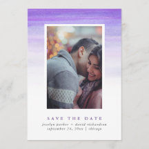 Lila Watercolor Ombre | Foto Save the Date