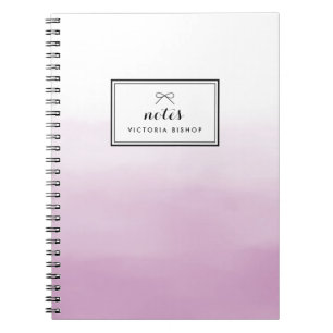 Lila Watercolor Ombre Personalisiert Notizblock