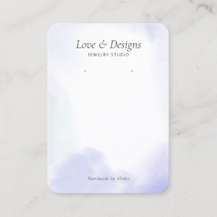 Lila Watercolor Wash Earring Juwelendisplay Visitenkarte
