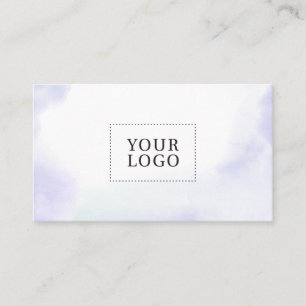 Lila Watercolor Wash Minimal-Logo-Visitenkarte Visitenkarte