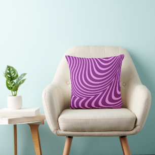Lila Wave Art Design Kissen
