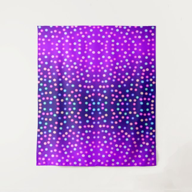 Lila Wave Glitzern Wandteppich (Vorderseite)