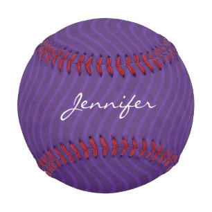 Lila Wavy Lines Muster Baseball