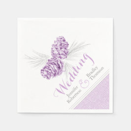 Lila Weberkegel Winterzwiebelnacken Serviette