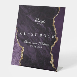 Lila Wedding Scrip Agate Luxury Violet Sockelschild