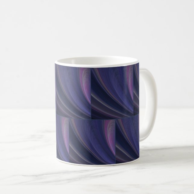 Lila weiche Sandwellen Kaffeetasse (VorderseiteRechts)