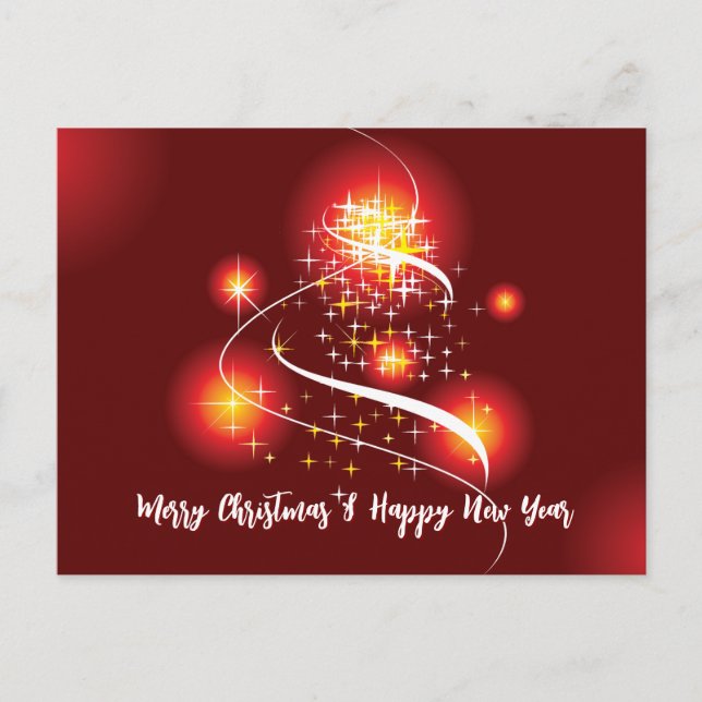 Lila Weihnachten Postkarte (Vorderseite)