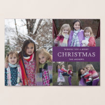 Lila Weihnachts-FotoCollage