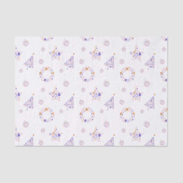 Lila Weihnachtsgebäck Seidenpapier (Vorderseite)