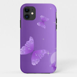 Lila Weihnachtsgeschenk für Butterfly iPhone 11 Hülle